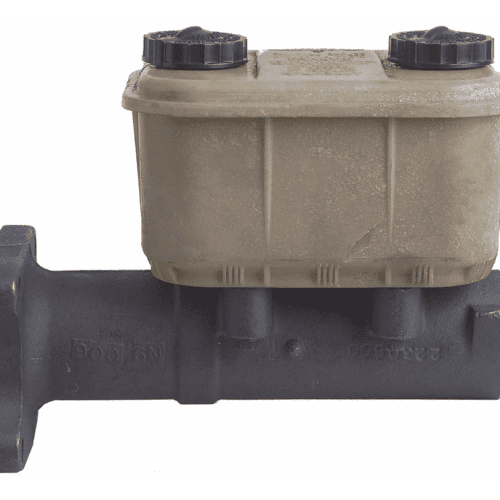 Brake fluid reservoir and master cylinder assembly.