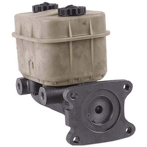 Brake fluid reservoir and master cylinder assembly.