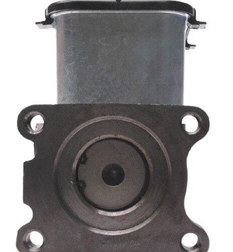 Automotive part with metal housing and opening.