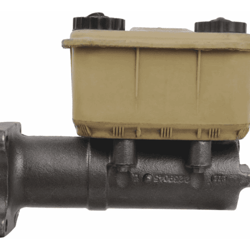 Brake master cylinder with reservoir and base.