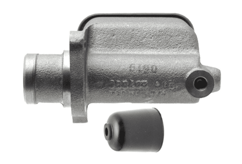 Automotive brake master cylinder component assembly.