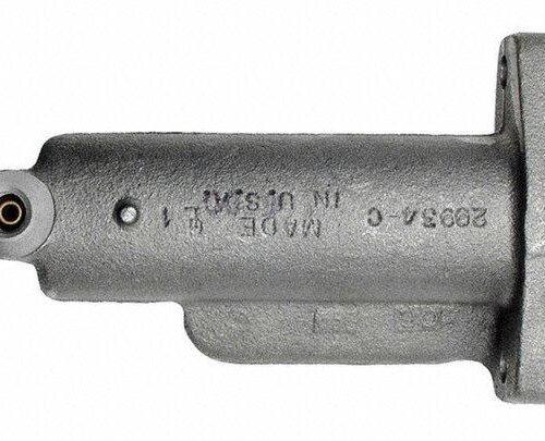 Metal brake master cylinder component.