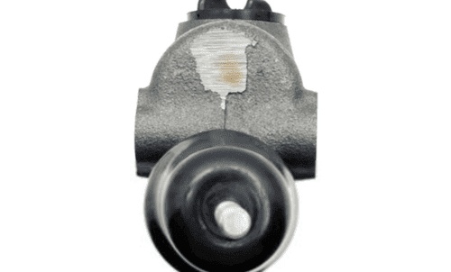 Mechanical component with a black knob.