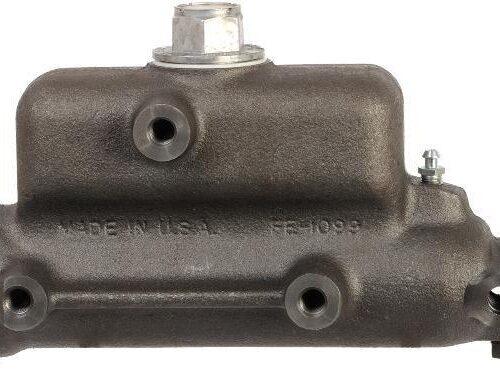 Brake master cylinder with mounting connections.