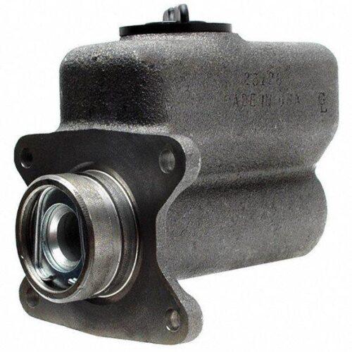 Brake master cylinder with mounting flange.