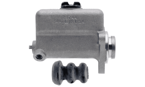 Brake master cylinder with rubber boot.
