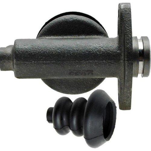 Bottom view of the ABC Dynamics brake master cylinder, showing the mounting base.