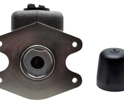 Brake master cylinder with rubber cap.