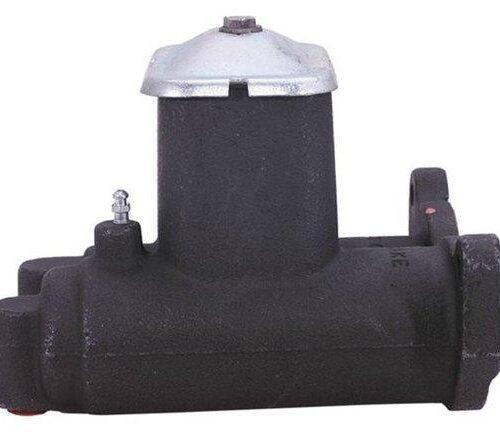 Black valve with metallic cap on top.