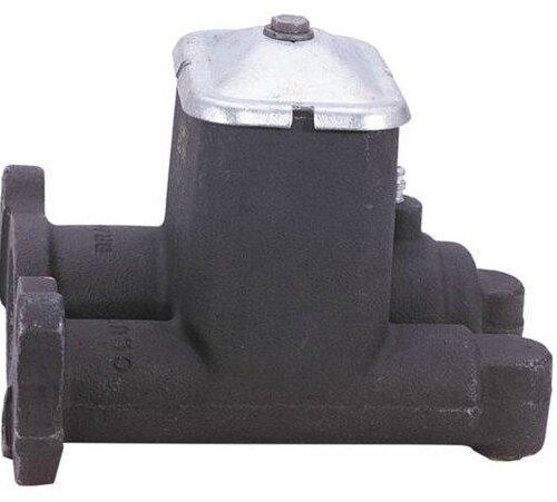 Black metal valve with silver cap.