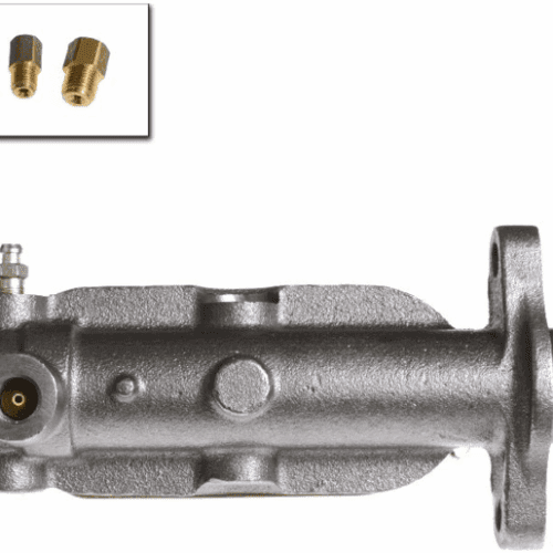 Brass fittings with an automotive component.