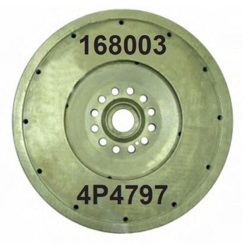 Flywheel with numbers 168003 and 4P4797.