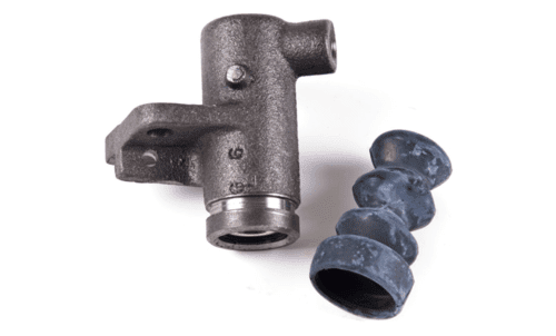 Automotive component with rubber boot.