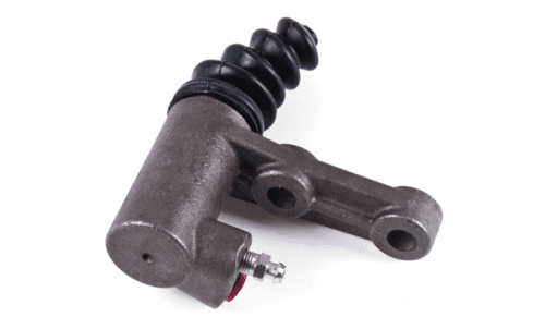 Automotive component with a rubber boot.