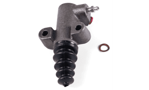 Clutch master cylinder with rubber boot and washer.