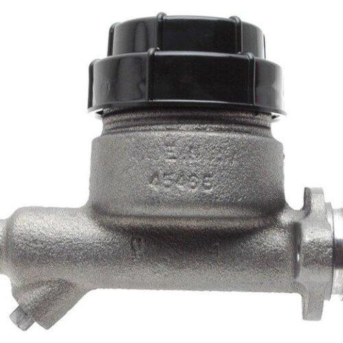 Metallic automotive part with black cap.