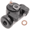 Angled side view of Wheel Cylinder FD470, highlighting the bleeder screw location for brake fluid maintenance.