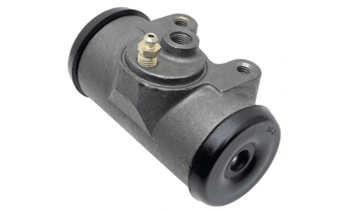 Brake master cylinder with rubber seals.