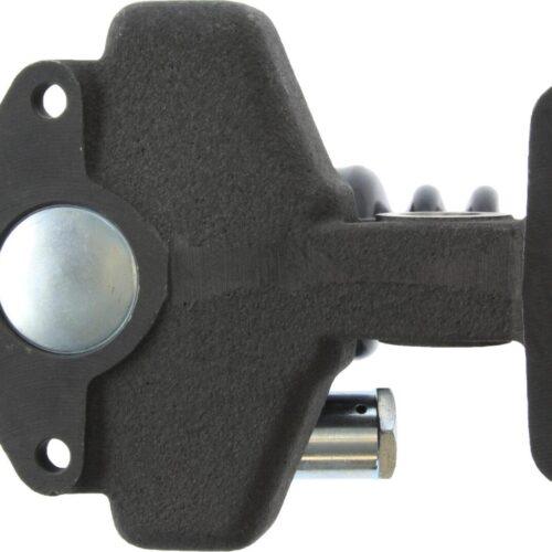 Bottom view ABC Dynamics Master Cylinder CM3934725 showing mounting flange and connections