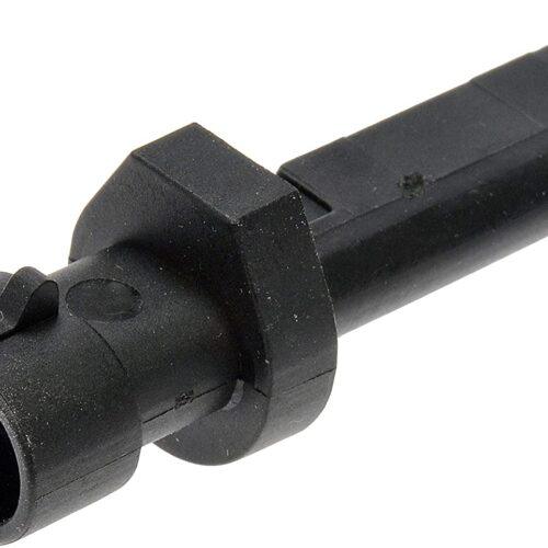 Black automotive electrical connector component.