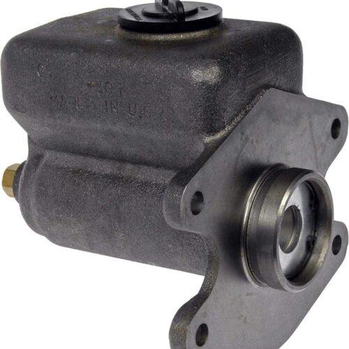 Brake master cylinder component on white background.