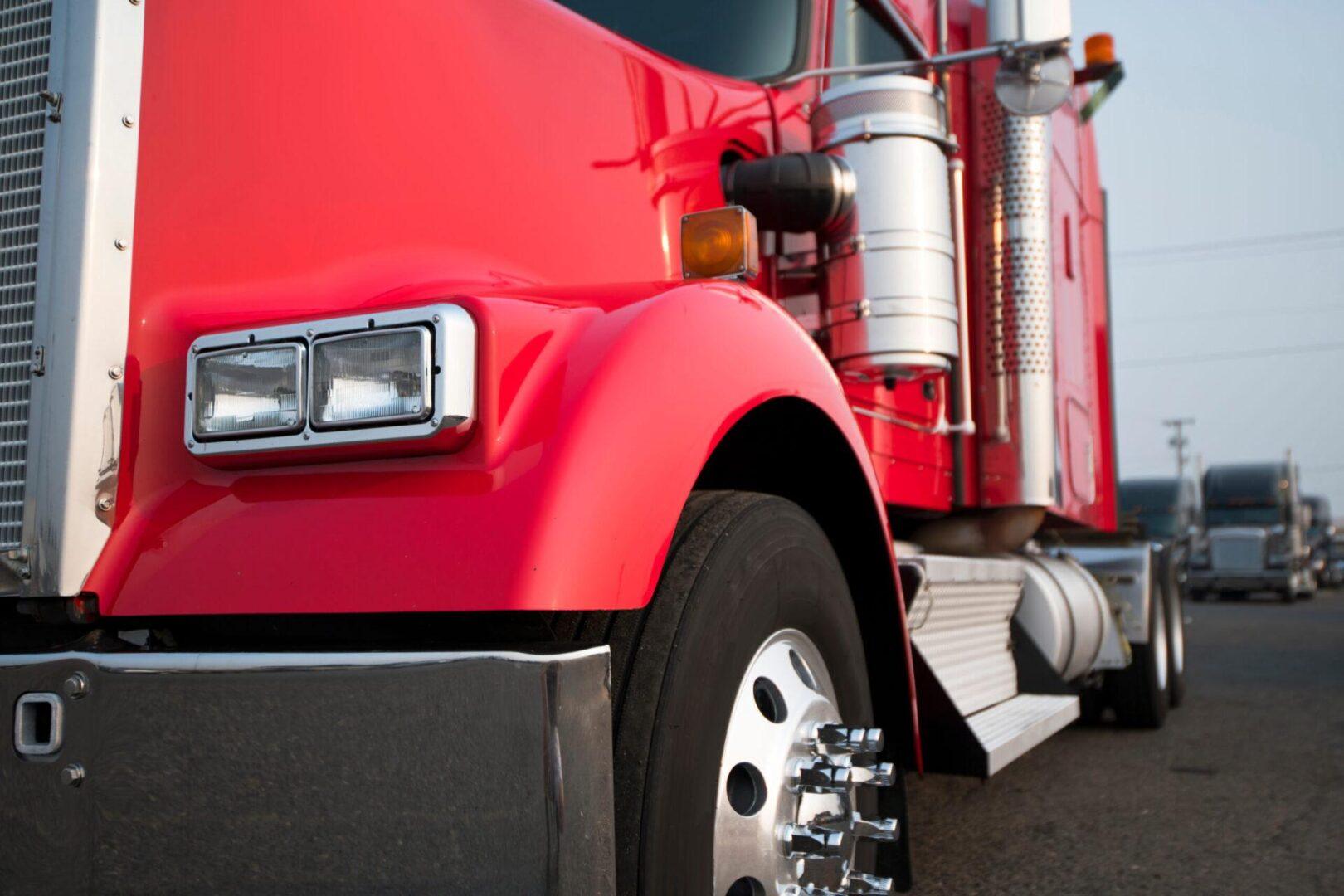 Side view of semi tractor truck parked for heavy duty truck repair in San Antonio TX