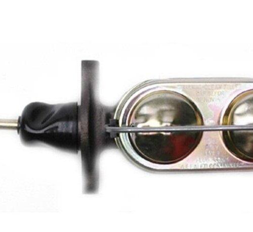 Top view of the ABC Dynamics manual brake master cylinder showing the fluid reservoir.