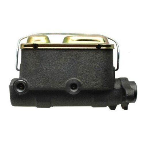 Close-up of the 1-1/8 inch bore on the ABC Dynamics brake master cylinder, showing the outlet ports.