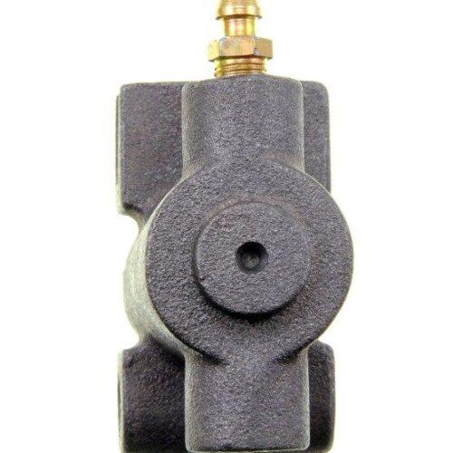 End view of NEW Clutch Slave Cylinder FE34884, clearly showing the bleeder screw location and port threads for hydraulic line connection.