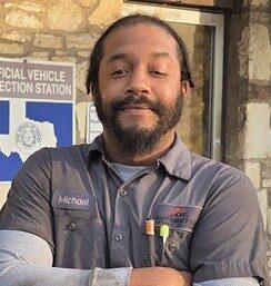 Michael Blanding, Shop Foreman and Texas DPS Certified Vehicle Inspector headshot. Lead Diesel Mechanic specializing in powertrain and complex diesel diagnosis in San Antonio.
