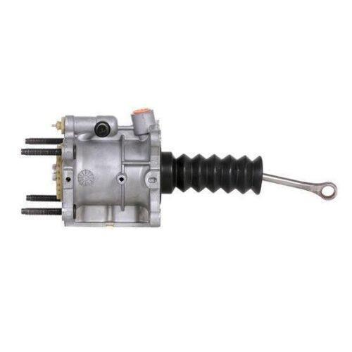 Brand new gold-tone Hydromax brake booster featuring the pre-installed long pedal rod for Ford L-Series L8000 and L9000 trucks.