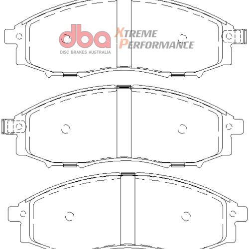 DBA XP650 Heavy-Duty Front Brake Pads for Nissan Xterra 2000-2002 and Frontier 2000-2003 - Premium Friction and High-Temperature Performance