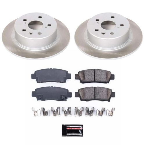 1995-1999 Toyota Avalon Rear Semi-Coated Rotor Brake Assembly with Ceramic Pads - Premium Replacement