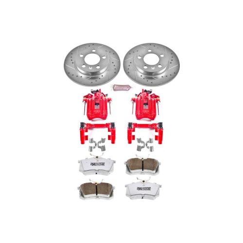 2000-2006 Audi TT Quattro Rear Z26 Street Warrior Brake Upgrade Kit with Drilled & Slotted Rotors - Premium Replacement