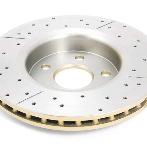 DBA X Gold Street Series Front Drilled & Slotted Rotor for Jeep Commander and Grand Cherokee 2005-2010 - Premium Replacement - Image 7