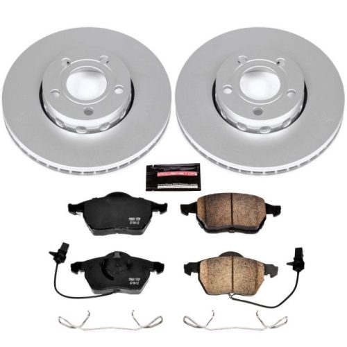 2000-2005 Volkswagen Passat Front Z23 Evolution Sport Coated Brake Rotor and Carbon-Fiber Ceramic Brake Pad Assembly - Premium Replacement