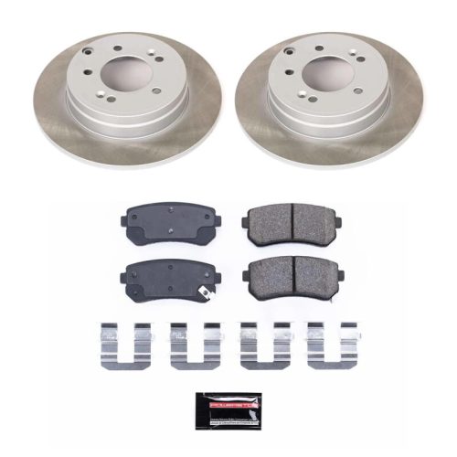 2014-2015 Kia Cadenza Rear Semi-Coated Rotor Brake Assembly - Heavy-Duty Fleet Replacement by PowerStop Part SC6936