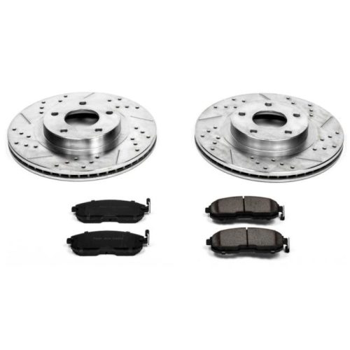2002-2005 Nissan Maxima & Altima Front Brake Rotor and Carbon-Fiber Ceramic Pad Upgrade Kit - Heavy Duty Performance Replacement