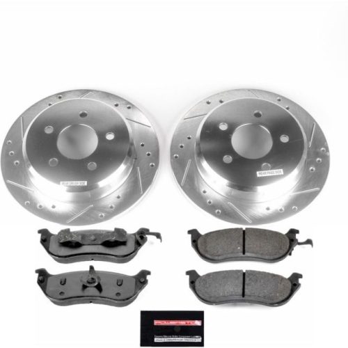 2000-2002 Mercury Grand Marquis Rear Z36 Truck & Tow Brake Upgrade Kit - Premium Heavy-Duty Brake Rotor and Carbon-Fiber Ceramic Brake Pads