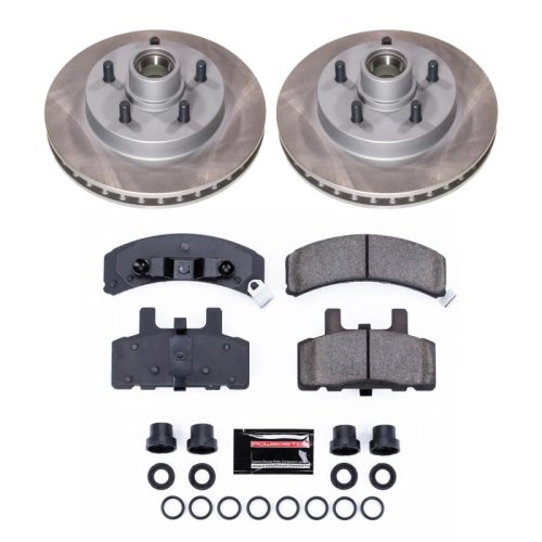 1995 GMC C1500 & Suburban Front Semi-Coated Rotor Brake Kit with Ceramic Pads - Premium Replacement