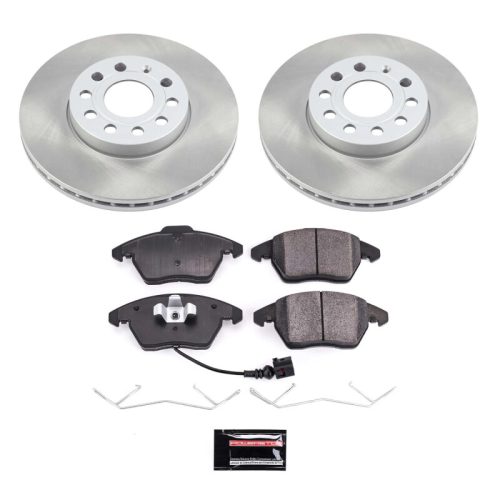 2011-2015 Volkswagen Beetle, 2007-2013 Volkswagen Jetta & Golf Front Semi-Coated Rotor Brake Assembly - Premium Replacement