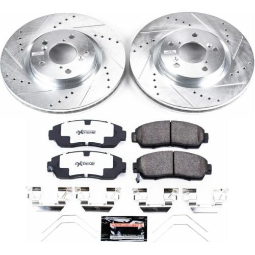 2011-2012 Honda Odyssey Front Z26 Street Warrior Brake Kit - Heavy-Duty Drilled & Slotted Rotor Performance Upgrade