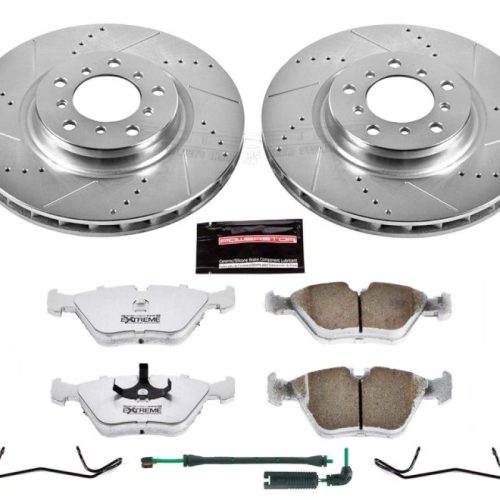 2001-2006 BMW M3 Front Z26 Street Warrior Brake Kit - Heavy-Duty Drilled & Slotted Performance Brake Upgrade for High-Performance Vehicles - Premium Replacement