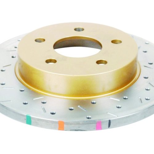 DBA 4000 Series Drilled and Slotted Rear Brake Rotors for Chevrolet Cobalt, Malibu, Pontiac G6, 2010-11 - Premium Replacement
