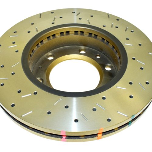 DBA 4000 Series XS Gold Cross-Drilled and Slotted Front Rotor for Ford Ranger 2010+ Heavy-Duty Vehicles - Image 7