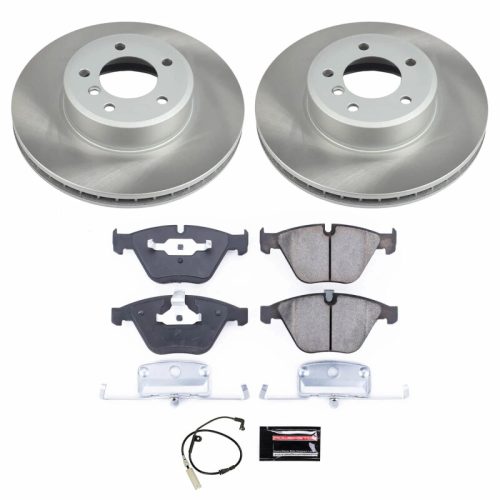 2006-2009 BMW 525i, 528i, 530i, 535xi Front Semi-Coated Rotor Brake Assembly - Premium Replacement
