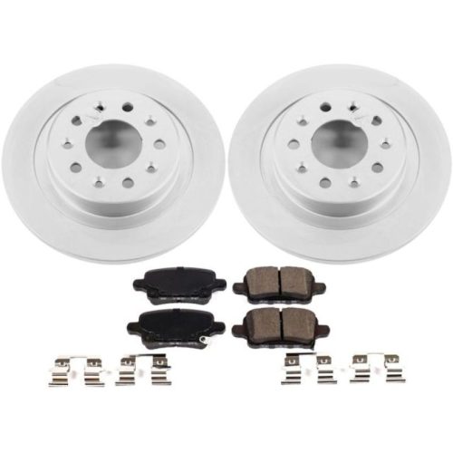 2018-2020 Chevrolet Equinox Rear Z17 Evolution Geomet Coated Brake Rotor and Ceramic Pad Assembly - Premium Replacement