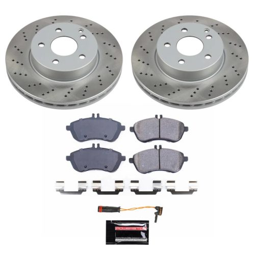 2011-2012 Mercedes-Benz C300 Front Semi-Coated Rotor Brake Assembly - Premium Replacement