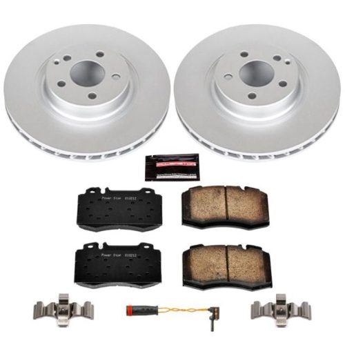 2007-2012 Mercedes-Benz E550 and SL550 Front Z23 Evolution Sport Coated Brake Rotor and Carbon-Fiber Ceramic Brake Pad Assembly - Premium Replacement