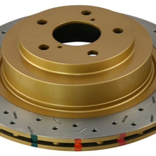 DBA 4000 Series Rear Drilled and Slotted Rotor for Subaru Legacy and WRX 2005-2009 - Premium Replacement